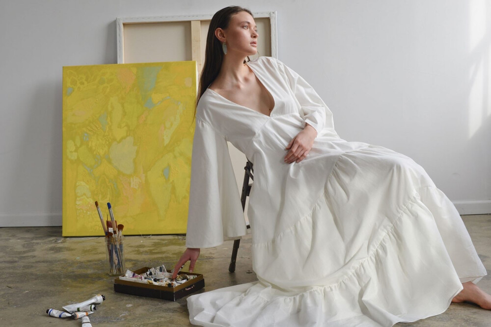 Stvdio Brooklyn: Romance Peinte
设计师Erica，拍摄灵感来自法国时尚杂志1986年的一幅画。 ​​​