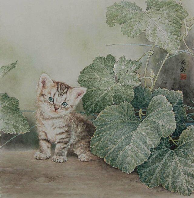 邢诚爱—画猫