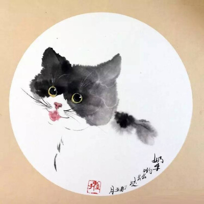 吕振娃—画猫