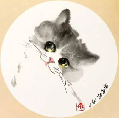 吕振娃—画猫