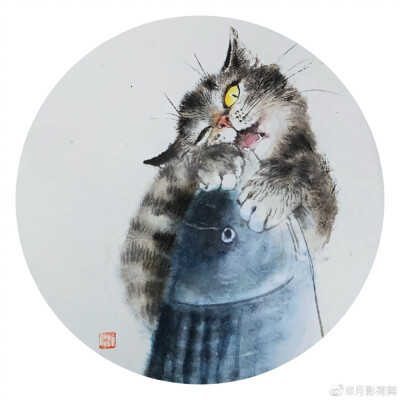 吕振娃—画猫