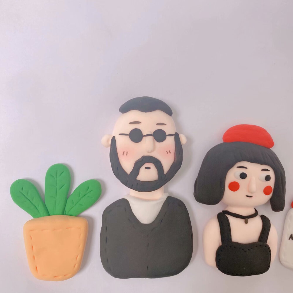 这个杀手不太冷电影周边系列leon小女孩花盆牛奶超轻粘