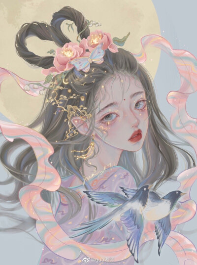 古风美人 绘师gua老师 织女