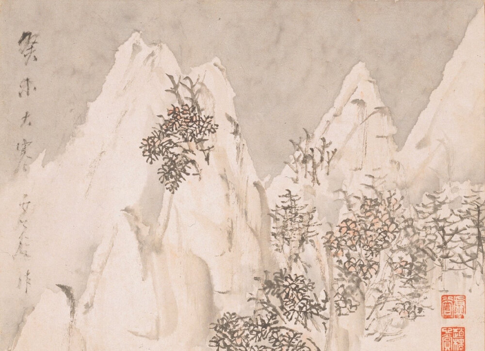 【虛谷 清 山水画】
虚谷（1823～1896），晚清民国时期著名花鸟画家，与 任伯年、蒲华、 吴昌硕齐名为“清末海派四杰”。有“晚清画苑第一家”之誉。俗姓朱，名怀仁，僧名虚白，字虚谷，别号紫阳山民、倦鹤，室名觉非庵、古柏草堂、三十七峰草堂。籍新安（今安徽歙县），居广陵（今江苏扬州）。初任清军参将与太平军作战，意有感触，后出家为僧。工山水、花卉、动物、禽鸟，尤长于画松鼠及金鱼。亦擅写真，工隶书。作画有苍秀之趣，敷色清新，造型生动，落笔冷消，别具风格。性情孤僻，非相处情深者不能得其片纸。早年学界画，后以擅画花果、禽鱼、山水著名。风格冷峭新奇，绣雅鲜活，无一笔滞相，匠心独运，别具一格。亦能诗，有《虚谷和尚诗录》。
他是继渐江以后， 新安画坛出现的又一怪杰和书画大家。其人一生穿过儒服、戎装、官服、袈裟，最后静静睡在沪上关帝庙的画案上，乘黄鹤西归。
在《中国美术辞典》里有介绍虚谷的词条，言其“不茹素，不礼佛。”也“从不卓锡僧寺”，常往来于上海、苏州、扬州—带，以卖画为生，自谓“闲来写出三千幅，行乞人间作饭钱”。与任伯年、 高邕之、 胡公寿、吴昌硕、 倪墨耕等海上名家友善。