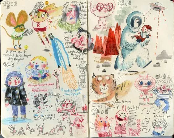 色彩绚丽的sketchbook — 人物角色风格构图参考