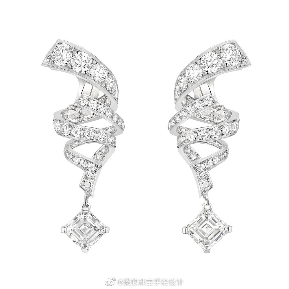 Chaumet 推出新一季高级珠宝系列——「Torsade」，从芳登广场旺多姆圆柱上的螺纹雕饰汲取灵感，新作运用白金塑造出相互萦绕的「螺旋」结构，其上铺镶灵动钻石，如同缎带般营造出自然曲线与律动感。 ​​​