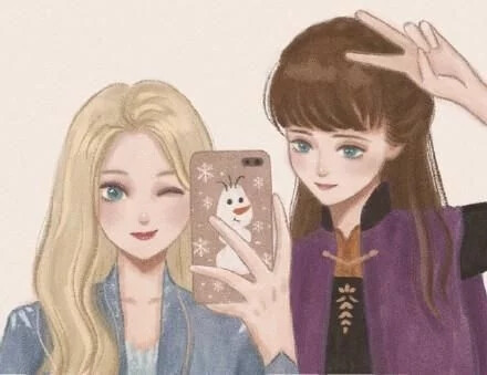 迪士尼公主自拍