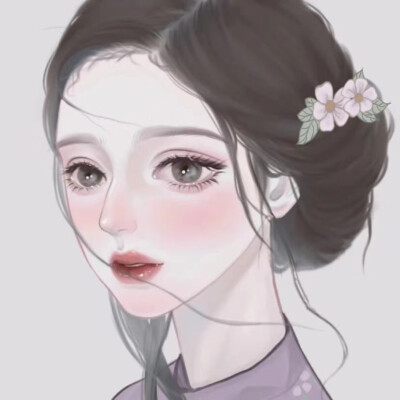 女生插画头像