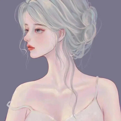 女生插画头像