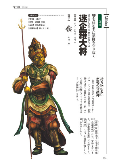 仏教画伝 药师十二神将8 迷企罗大将