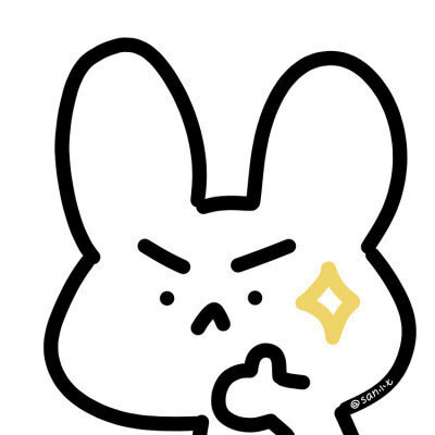 简笔画可爱兔兔头像 cr:san小七