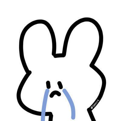 简笔画可爱兔兔头像 cr:san小七