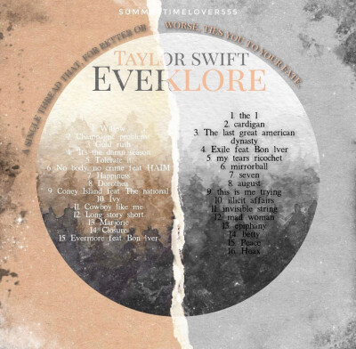 Taylor Swift - folklore & evermore
[ins@summertimelover555]