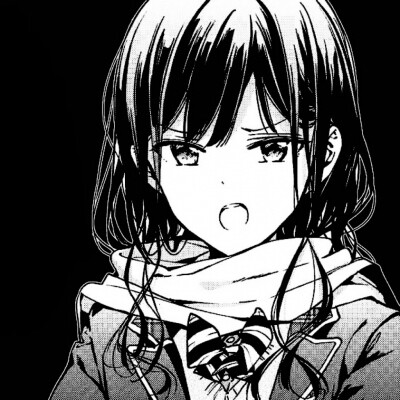 【动漫/漫画头像】黑白女生头像