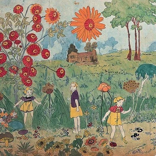 这些画的作者Henry Darger（1892-1973），是一名默默无闻的看门人和洗碗工。
在他离世前，房东在其公寓发现了大量艺术创作：超过350幅的水彩、拼贴、速写；3本手工装订的巨幅画册、7本小说、数千捆文字手稿……
 
