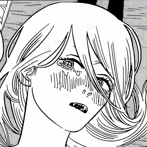 【电锯人/黑白头像/漫画头像/女生头像】