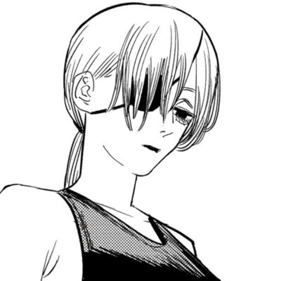 【电锯人/黑白头像/漫画头像/女生头像】