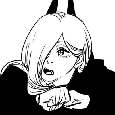 【电锯人/黑白头像/漫画头像/女生头像】