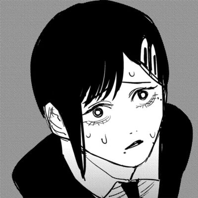 【电锯人/黑白头像/漫画头像/女生头像】