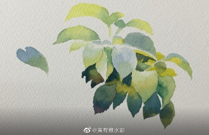 春的气息～ by@黄有维水彩