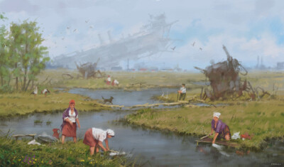 艺术家 Jakub Rozalski 的一组作品，极强的故事感和丰富细腻的细节，太出色了！ ​​​​