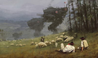 艺术家 Jakub Rozalski 的一组作品，极强的故事感和丰富细腻的细节，太出色了！ ​​​​