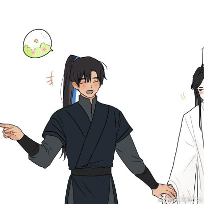 #二哈和他的白猫师尊
( ･᷅ὢ･᷄ )师尊只是不想让你踩着小花花而已