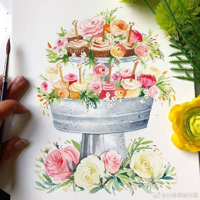 水彩花卉~enya_todd
