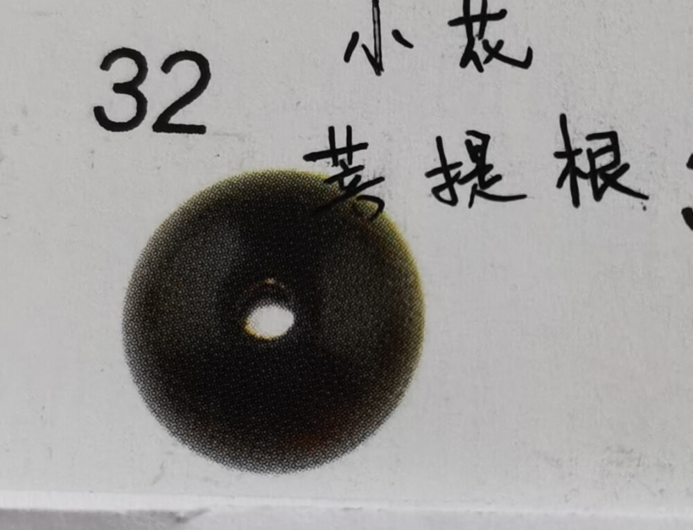 32.小花菩提根:体积最小的菩提根，外皮被打磨掉，露出褐色的花纹。