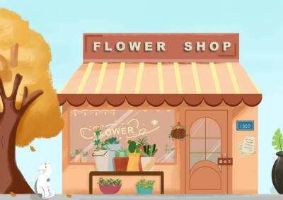 欢迎光临flower shop