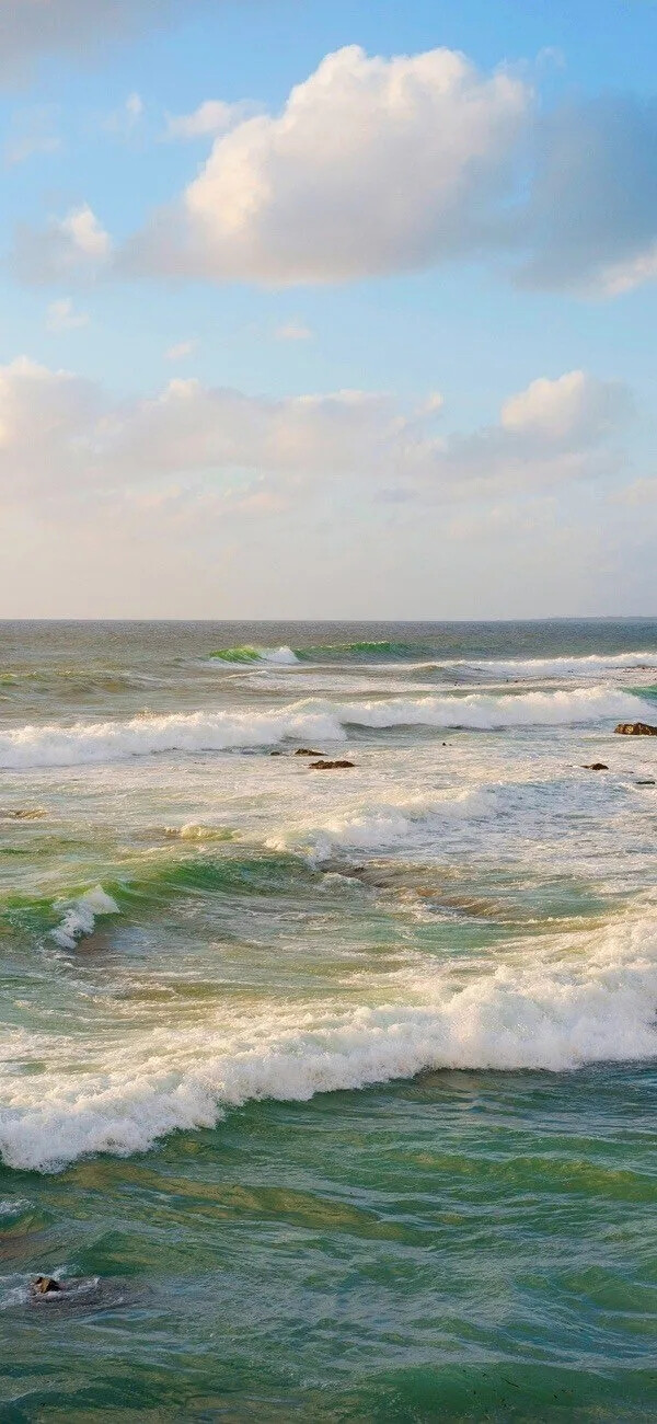 沉溺于海浪
极尽温柔的配色
莫兰迪色系海滩 和云朵