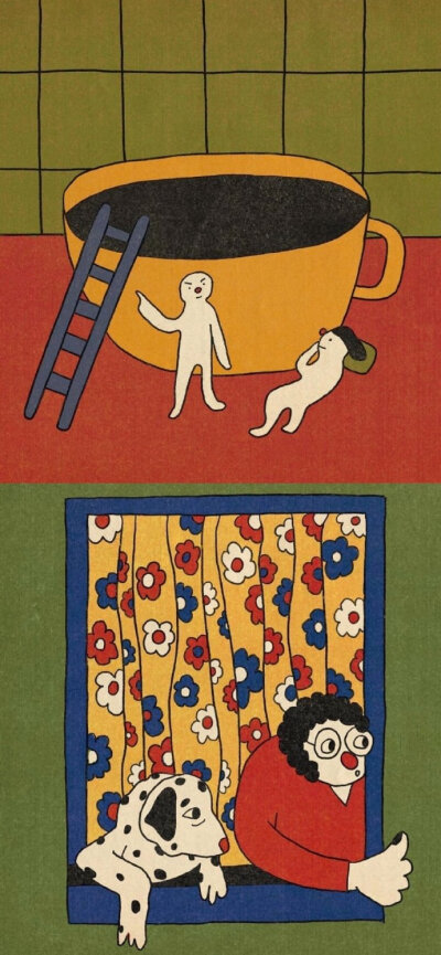 小众风格的插画壁纸 ​ ​​​​
