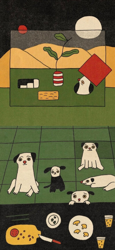 小众风格的插画壁纸 ​ ​​​​