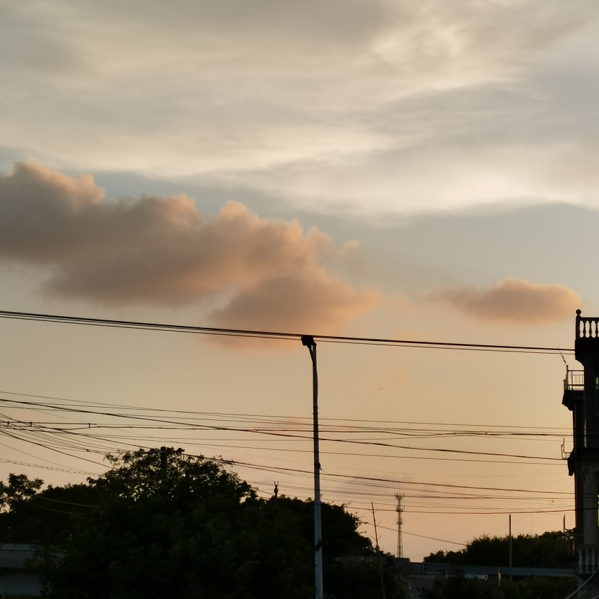 云朵
晚霞
天空