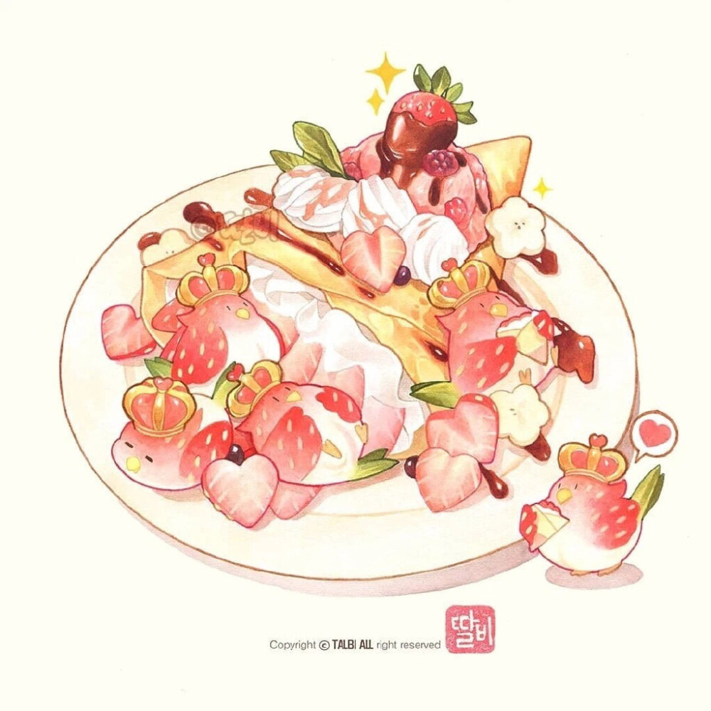 一起共享美食吧！
画师 ins：talbi_illust