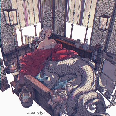 韩国画师绘制#艺术鉴赏