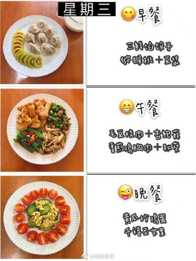 一周健身减脂餐