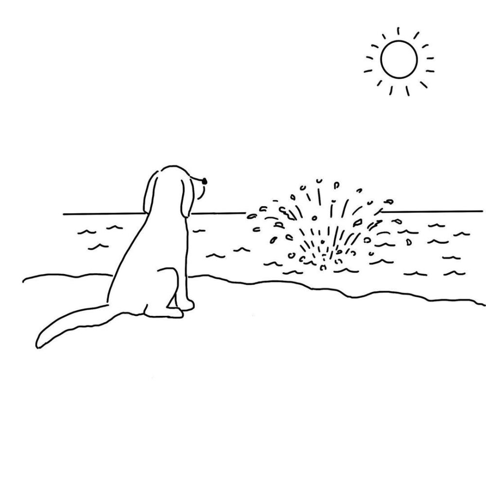 小一是一只忧郁的狗，在它的世界里只有孤独。
一天，它遇到了一只小花狗
这只小花狗令它平静的心湖泛起阵阵涟漪，为它黑白的世界带来了光彩和希望
它为它起名小二
从此，这片寂静的海滩就多了一只狗
或许，以后还会有小三，小四...
