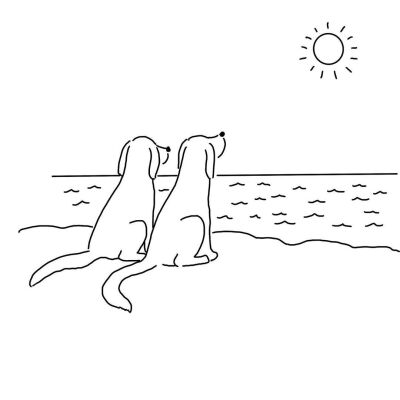 小一是一只忧郁的狗，在它的世界里只有孤独。
一天，它遇到了一只小花狗
这只小花狗令它平静的心湖泛起阵阵涟漪，为它黑白的世界带来了光彩和希望
它为它起名小二
从此，这片寂静的海滩就多了一只狗
或许，以后…