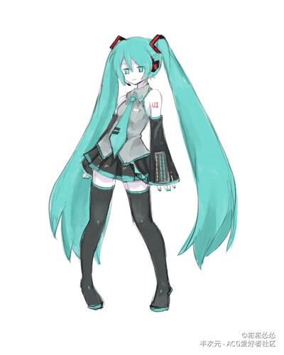 能天使 miku 厚涂 伪厚涂 平涂 二次