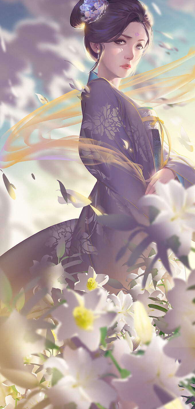 古风，古装，古韵，插画，手绘