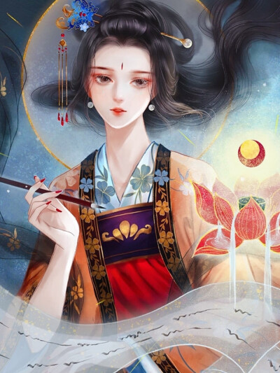 古风，古装，古韵，插画，手绘