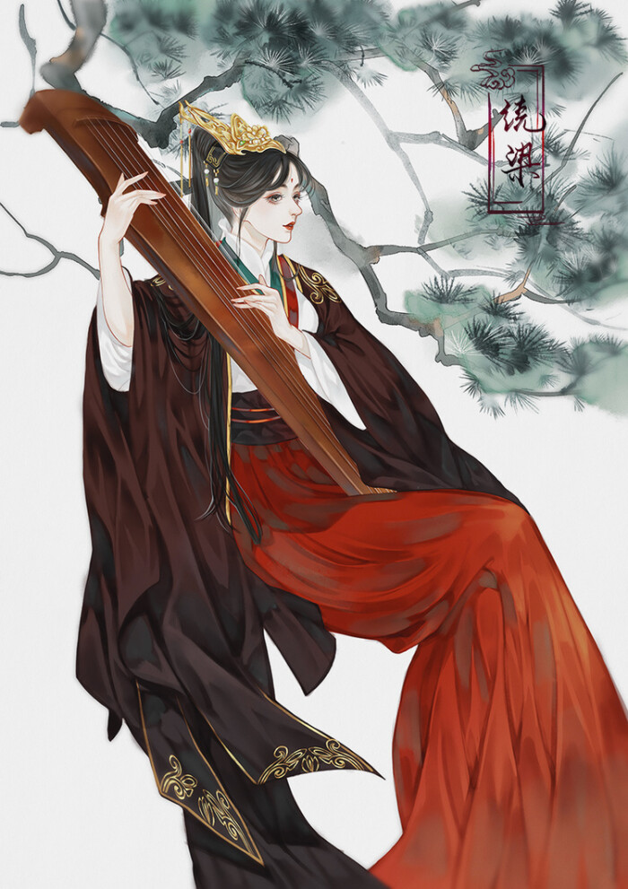 古风，古装，古韵，插画，手绘
