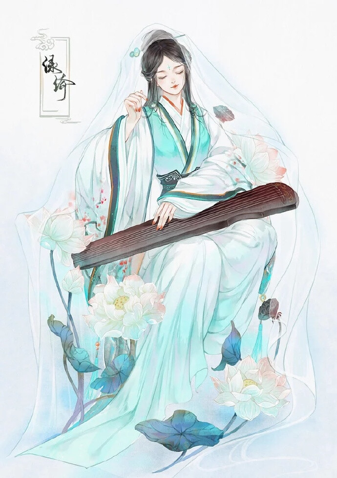 古风，古装，古韵，插画，手绘