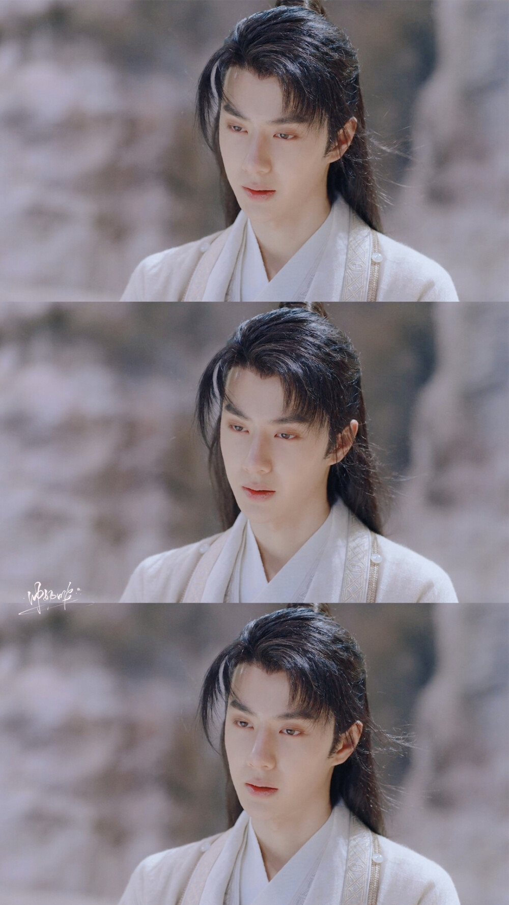 “徙涧夜涯揽清痕，山月后羿，不入哗生。”
“我看蘅皋中，澈洗云上舒”
@UNIQ-王一博 cr:logo