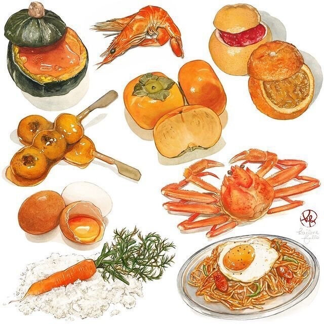 美食插画 ins:kailenefalls ​ ​​​