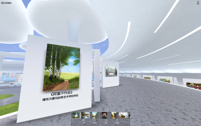 虚拟美术馆线上展览云展厅VR展 平行展线