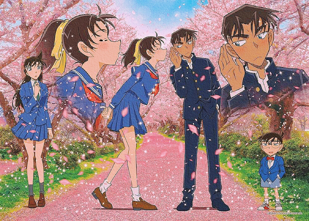 平次和叶柯南小兰图片二修原图来自微博名侦探柯南情报局