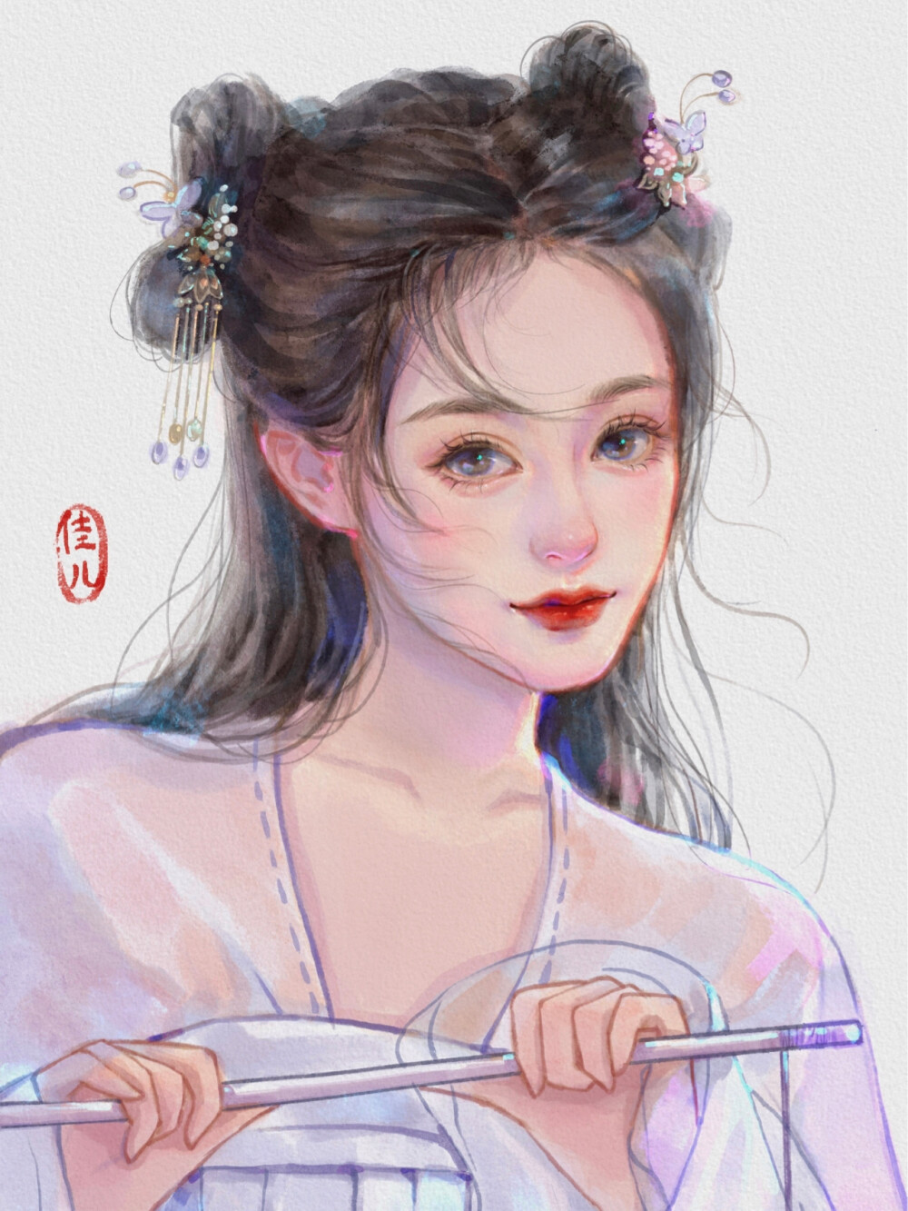 唯美古风画师 佳儿