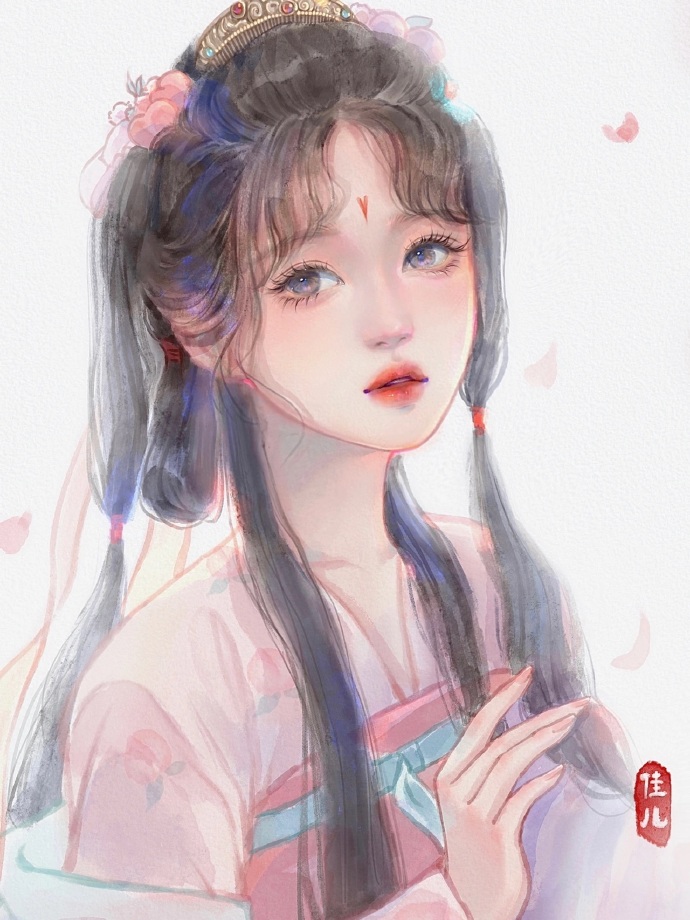  唯美古风插画 小红书：佳儿